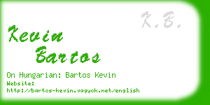 kevin bartos business card